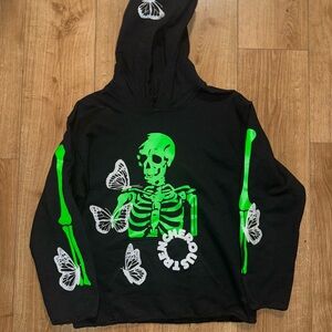 Slime green bones hoodie